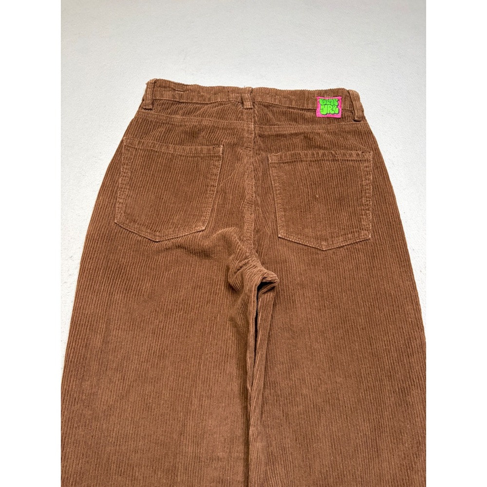 Empyre Corduroy Pants Womens 4 Brown Skate Y2K High Waisted Straight Leg - Picture 10 of 12